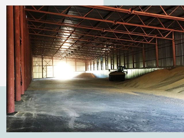 Строительство зернохранилищ в Боре