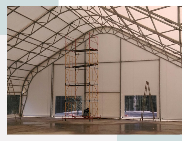 Шатровые ангары в Боре