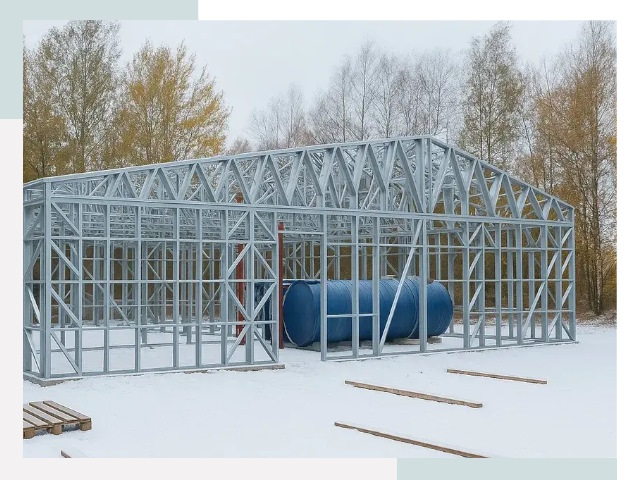 Металлические ангары в Боре