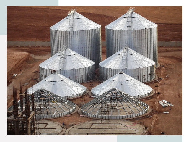 Строительство зерновых силосов в Боре