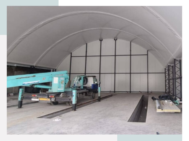 Внутреннее оснащение ангаров в Боре