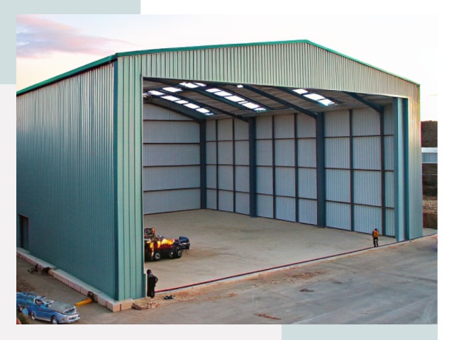 Строительство ангаров в Боре