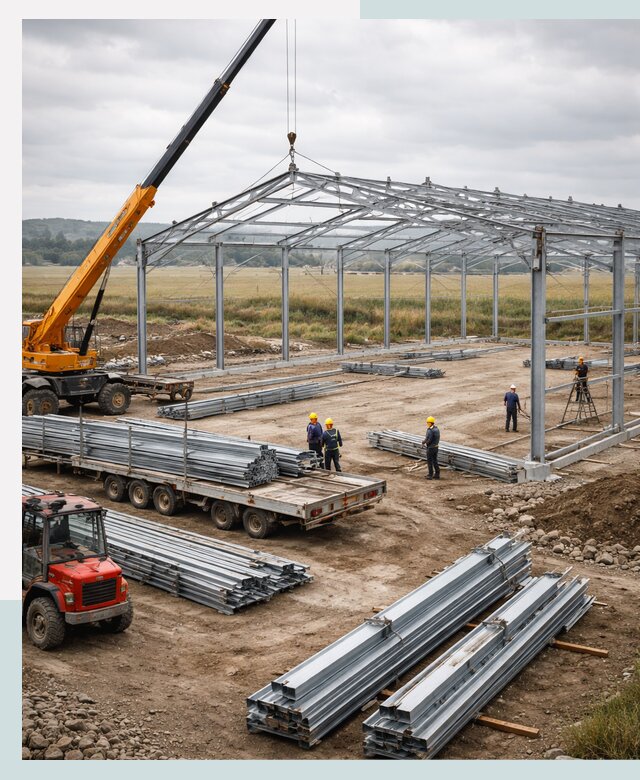 Строительство ангаров для сельхозтехники в Боре под ключ