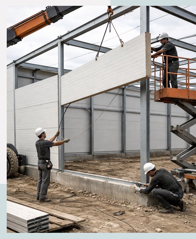 Строительство складов из сэндвич панелей в Боре под ключ